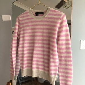 360 cashmere pink striped sweater
